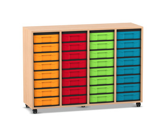 Flexeo® Regal 4 Reihen 32 kleine Boxen
