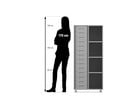 Flexeo® Regal 2 Reihen 14 kleine Boxen 4 Fächer rechts