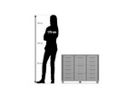 Flexeo® Regal 3 Reihen 12 kleine Boxen 3 große Boxen
