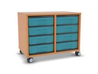 Flexeo® Regal 2 Reihen 8 kleine Boxen Mittelwand