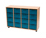 Flexeo® Regal 4 Reihen 16 große Boxen aus biobasiertem treeNside Material 3