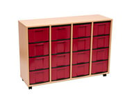 Flexeo® Regal 4 Reihen 16 große Boxen aus biobasiertem treeNside Material 5