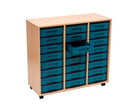 Flexeo® Regal 3 Reihen 24 kleine Boxen aus biobasiertem treeNside Material