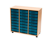 Flexeo® Regal 3 Reihen 24 kleine Boxen aus biobasiertem treeNside Material 2
