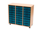 Flexeo® Regal 3 Reihen 24 kleine Boxen aus biobasiertem treeNside Material