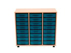 Flexeo® Regal 3 Reihen 24 kleine Boxen aus biobasiertem treeNside Material
