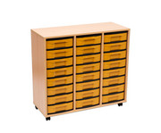 Flexeo® Regal 3 Reihen 24 kleine Boxen aus biobasiertem treeNside Material 5
