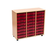 Flexeo® Regal 3 Reihen 24 kleine Boxen aus biobasiertem treeNside Material 7