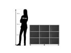 Flexeo® Regal 3 Reihen 9 Fächer Breite 140 cm