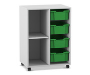 Flexeo® Regal PRO 2 Reihen 4 Boxen Gr M 2 Fächer links 7