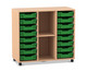 Flexeo® Regal PRO 3 Reihen 16 Boxen Gr S 2 Fächer mittig 5