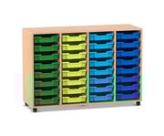 Flexeo® Regal PRO 4 Reihen 32 Boxen Gr S 1