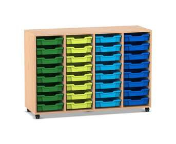 Flexeo® Regal PRO 4 Reihen 32 Boxen Gr S