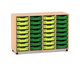 Flexeo® Regal PRO 4 Reihen 32 Boxen Gr S