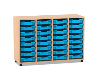 Flexeo® Regal PRO 4 Reihen 32 Boxen Gr S