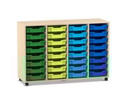 Flexeo® Regal PRO 4 Reihen 32 Boxen Gr S 1
