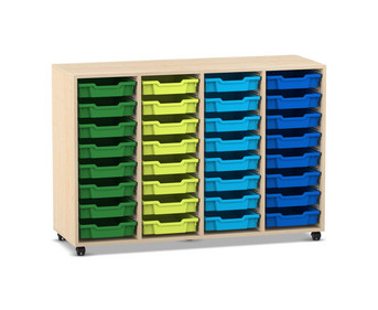 Flexeo® Regal PRO 4 Reihen 32 Boxen Gr S