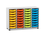 Flexeo® Regal PRO 4 Reihen 32 Boxen Gr S 1