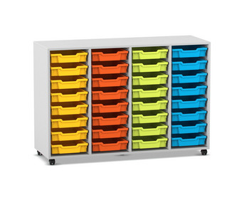 Flexeo® Regal PRO 4 Reihen 32 Boxen Gr S