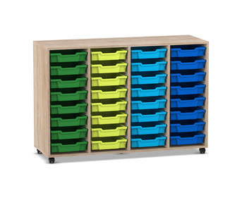 Flexeo® Regal PRO 4 Reihen 32 Boxen Gr S