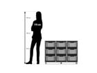 Flexeo® Regal PRO 3 Reihen 9 Boxen Gr M