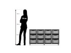 Flexeo® Regal PRO 4 Reihen 12 Boxen Gr M