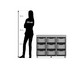 Flexeo® Regal PRO 3 Reihen 9 Boxen Gr M Aufkantung 2