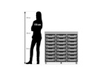 Flexeo® Regal PRO 3 Reihen 24 Boxen Gr S Aufkantung