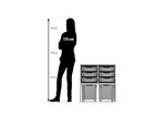 Flexeo® Regal PRO 2 Reihen 6 Boxen Gr S 2 fahrbare XL Boxen