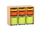 Regal PRO 3 Reihen 3 S Boxen 3 M Boxen 3 fahrbare XL Boxen