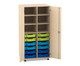 Flexeo® Schrank PRO 2 Reihen 12 Boxen Gr S 4 Fächer oben 2 Türen 6