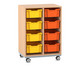 Flexeo® Regal PRO Stahlrahmen 2 Reihen 8 Boxen 1