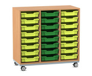 Flexeo® Regal PRO Stahlrahmen 3 Reihen 24 Boxen Gr S 5