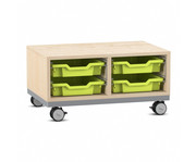 Flexeo® Regal PRO Stahlrahmen 2 Reihen 4 Boxen Gr S 1