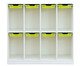 Flexeo® Schulranzenregal PRO 4 Reihen 8 Boxen Gr S für 8 Schulranzen 2