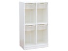 Flexeo® Schulranzenregal PRO 2 Reihen 4 Boxen Gr M für 4 Schulranzen