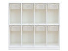 Flexeo® Schulranzenregal PRO 4 Reihen 8 Boxen Gr M für 8 Schulranzen