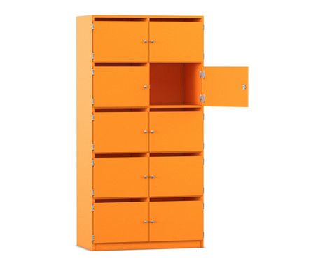 Flexeo® Schließfachschrank, 10 Fächer mit Briefschlitzen, Breite 94,4 cm