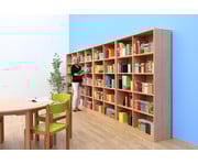 Flexeo® Bibliotheksregal 40 Fächer hoch Breite 377 6 cm 2