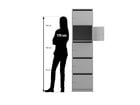 Flexeo® Schließfachschrank 5 Fächer mit Briefschlitzen Breite 48 1 cm