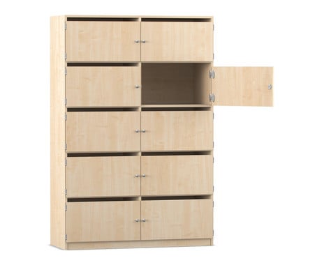 Flexeo® Schließfachschrank 10 Fächer mit Briefschlitzen Breite 126 4 cm