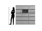 Flexeo® Schließfachschrank 15 Fächer mit Briefschlitzen Breite 190 5 cm