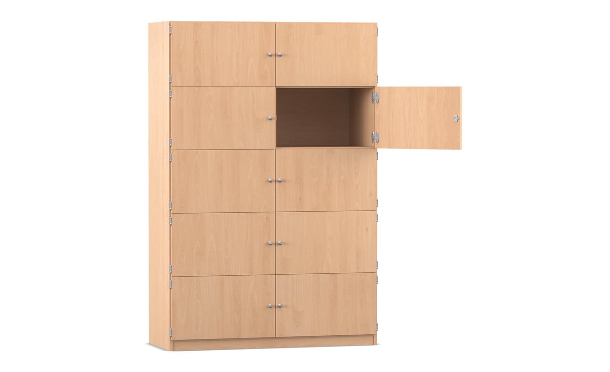 Flexeo® Schließfachschrank, 10 geschlossene Fächer, Breite 126,4 cm
