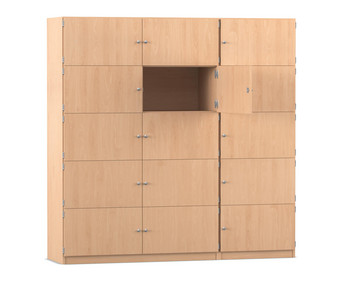 Flexeo® Schließfachschrank 15 geschlossene Fächer Breite 190 5 cm