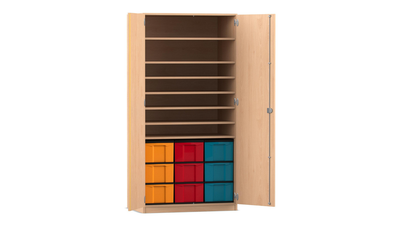Flexeo® Bastelschrank Lukas mit 9 großen Boxen - betzold.de