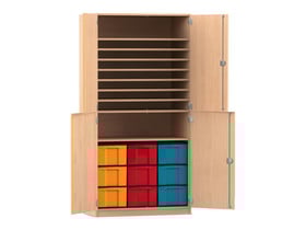 Flexeo® Bastelschrank, 9 große Boxen, 9 Fächer