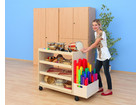 Flexeo® Musikwagen mit Aufkantung und 3 Auszügen mit Boomwhackers® Box