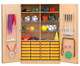 Flexeo® Sportschrank Gerätehaken 4 Gitterkörbe 24 kleine Boxen 2