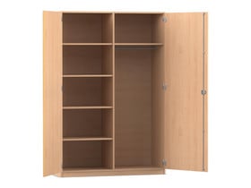 Flexeo® Garderobenschrank mit einer Garderobe und 6 Fächern