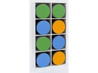 Flexeo® Polsterhockerregal hoch 8 Fächer